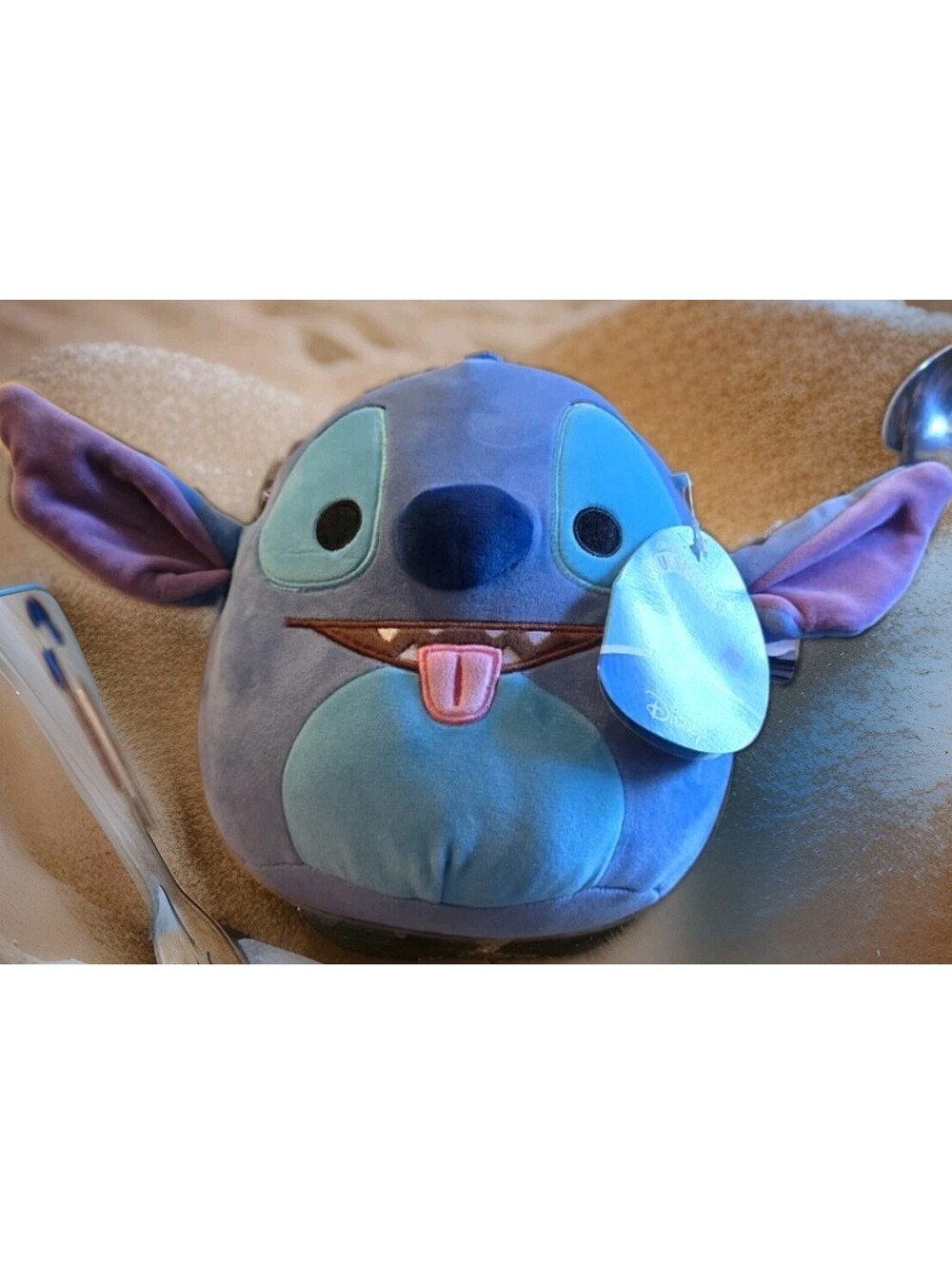 Blue Squishmallow Stitch Sticking Out Tongue Disney 9" Plush Stuffed Animal wTag